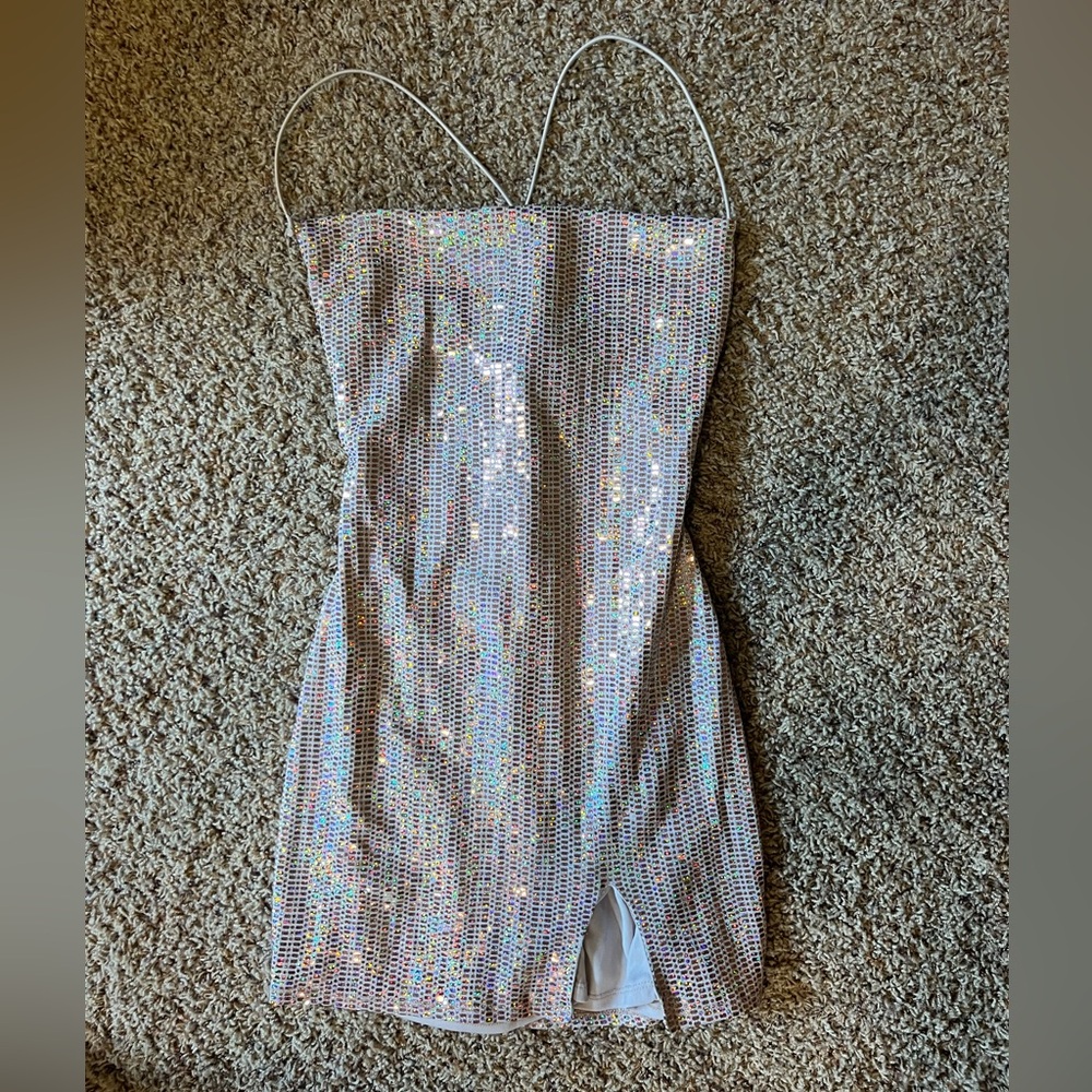 Tight sparkly dress